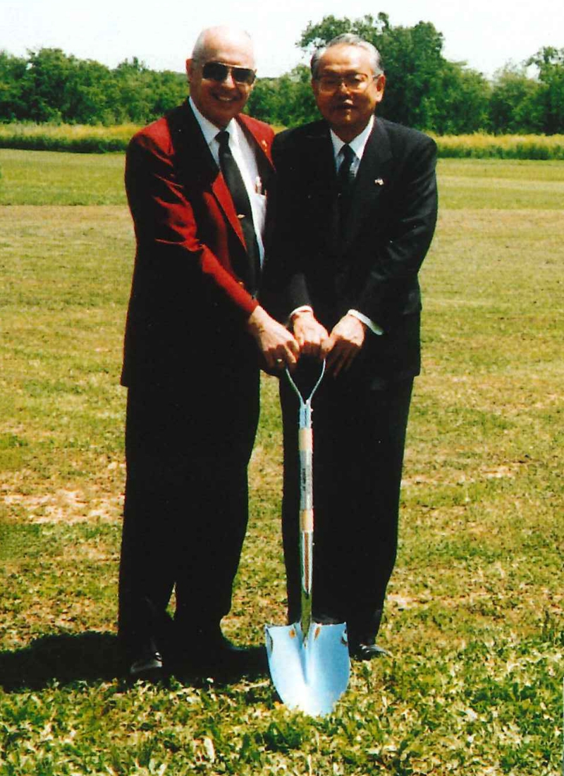 A groundbreaking ceremony held the year before